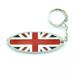 Porte clés oval émaillé - union jack