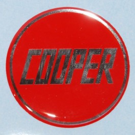 badge autollant 42mm COOPER ROUGE