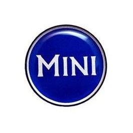 Badge autocollant 42 mm - MINI BLANC