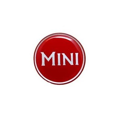 Badge autocollant 42 mm - MINI ROUGE