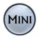 Badge autocollant 42 mm - MINI ARGENT