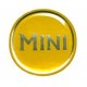 Badge autocollant 42 mm - MINI JAUNE