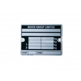 plaque chassis Rover