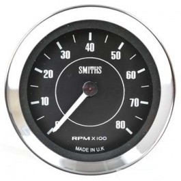 Compte-tours SMITH 0-8000 t/m noir-Piéces détachées Austin Mini