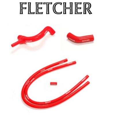 Jeu de durites d'eau silicone FLETCHER rouge AUSTIN MINI 