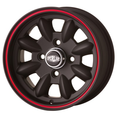 Jante superlight noire mat liseret rouge 5.5x12 - DMO Racing