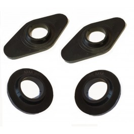 POL05BLK-Jeu de 4 silent blocs de haut de berceau avant (polyurethane) après 76 NOIR