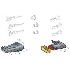 FRL-B90533-Connecteur étanche 3 voies