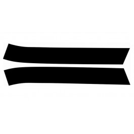 MSA1121-Paire de bandes de capot noires AUSTIN MINI