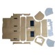 CK962Z Kit moquette thermomoulée biscuit Austin Mini 1973 à 1996