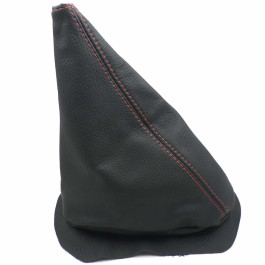 Soufflet de levier de vitesses noir avec couture rouge Cooper