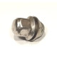Écrou de roue RRD10009 3/8 UNF avec portée conique, rondelle captive et capuchon inox pour jantes Rover Cooper et Sportspack.