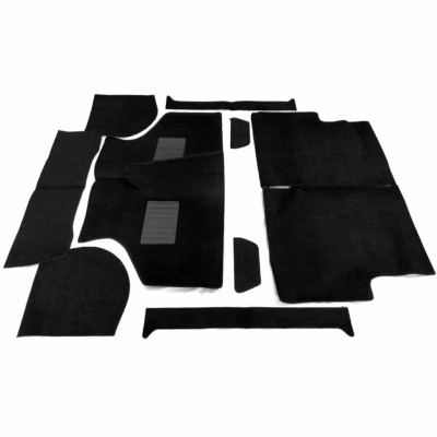 CARPET01-jeu de moquette noire 9 pieces austin mini