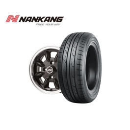 Pack jante superlight 5 x 12 noire +pneu nankang