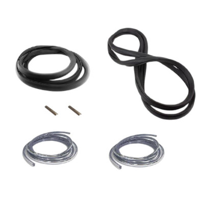 Joint de pare brise +lunette arrière + jonc chrome