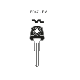 E047 Ebauche de clé de contact " RV "British Leyland MG Mini Rover