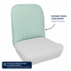 Housse de dossier avant Porcelain Green Austin Mini MK1 1959-1967 - Type cousu