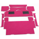 Kit moquette complet rose Deluxe CARPET09 avec bordures gansées pour Austin Mini berline toutes versions.
