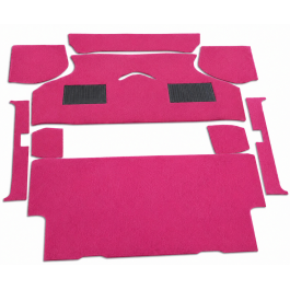 Kit moquette complet rose Deluxe CARPET09 avec bordures gansées pour Austin Mini berline toutes versions.