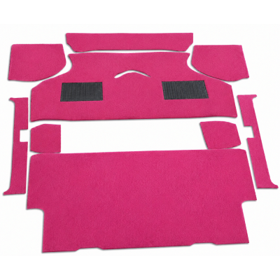 Kit moquette complet rose Deluxe CARPET09 avec bordures gansées pour Austin Mini berline toutes versions.