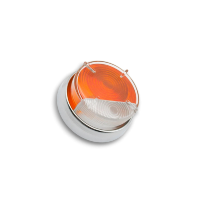 Cabochon de feu avant Lucas L632 blanc/orange avec cerclage pour Mini Moke anglaise.