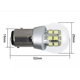 Ampoule LED double fonction BAY15D P21/5W 6 à 12 V GLB380LED