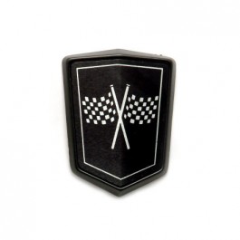 Badge de capot losange avec damier